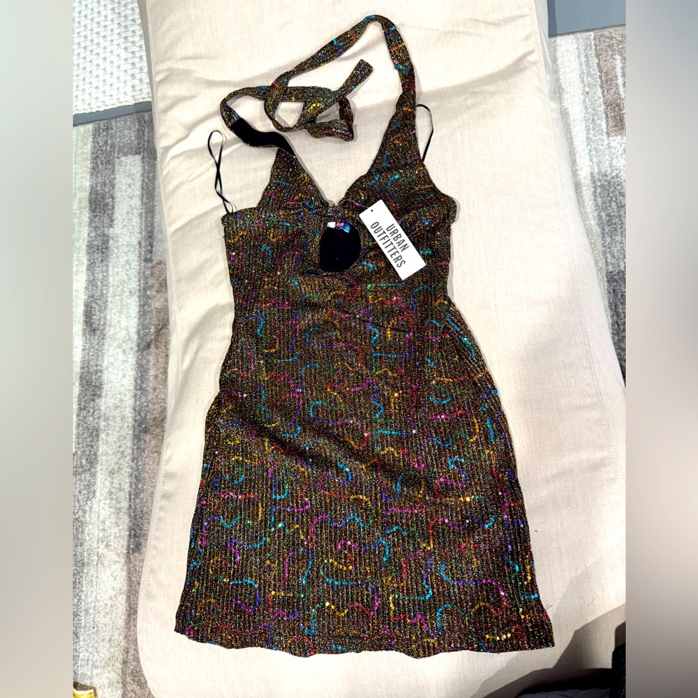Bran new with tags Urban Outfitters mini halter dress.
